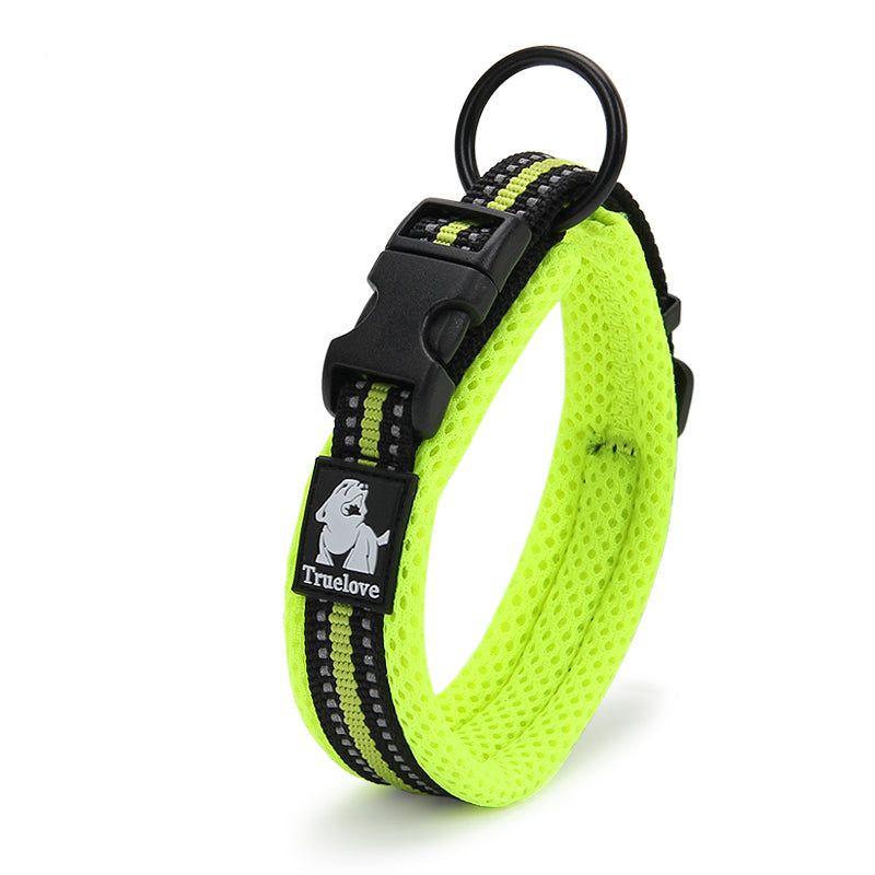 Reflexhalsband truelove i neongul färg för hundar som syns bättre