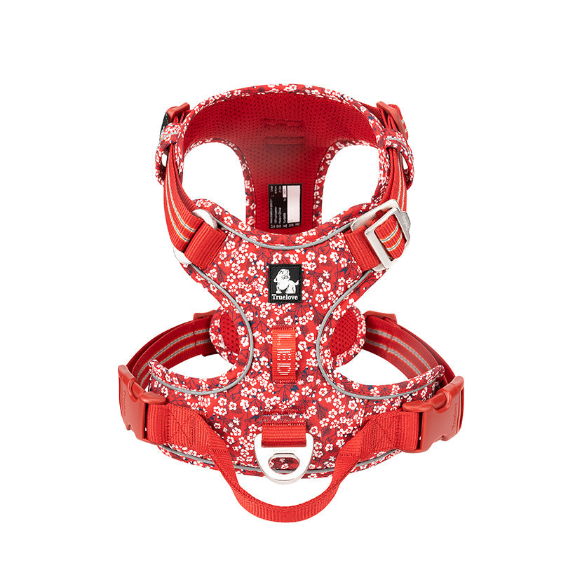 Truelove ergonomisk hundsele i röd färg för små och stora hundar