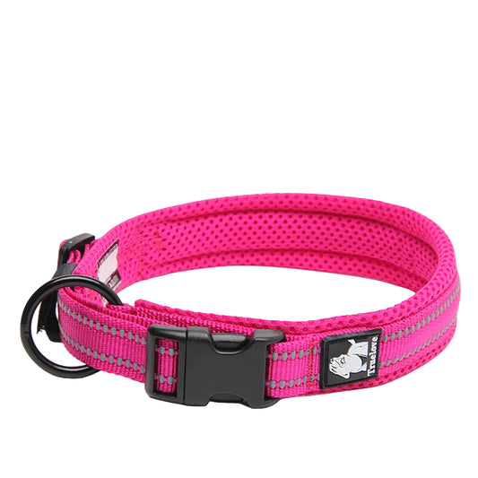 Blått säkerhetshalsband för 
hundar med stark reflexfunktion