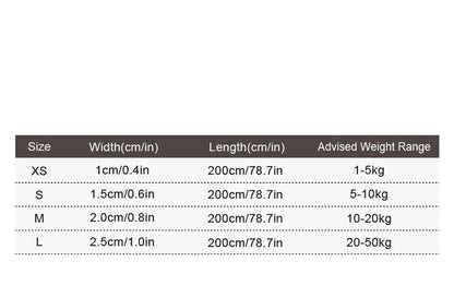 Storlekstabell hundkoppel
