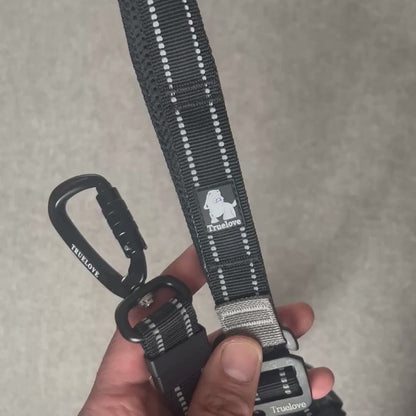 Hundkoppel justerbart 1,1m - 2m, Svart